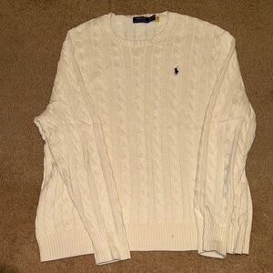 Polo by Ralph Lauren Men's Ivory Cable Knit Sweater - flash sale